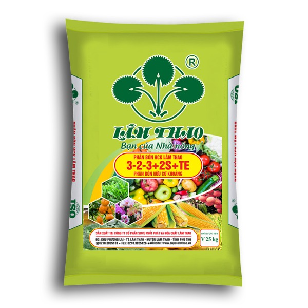 Phân bón Hữu cơ khoáng 3-2-3+2S+TE